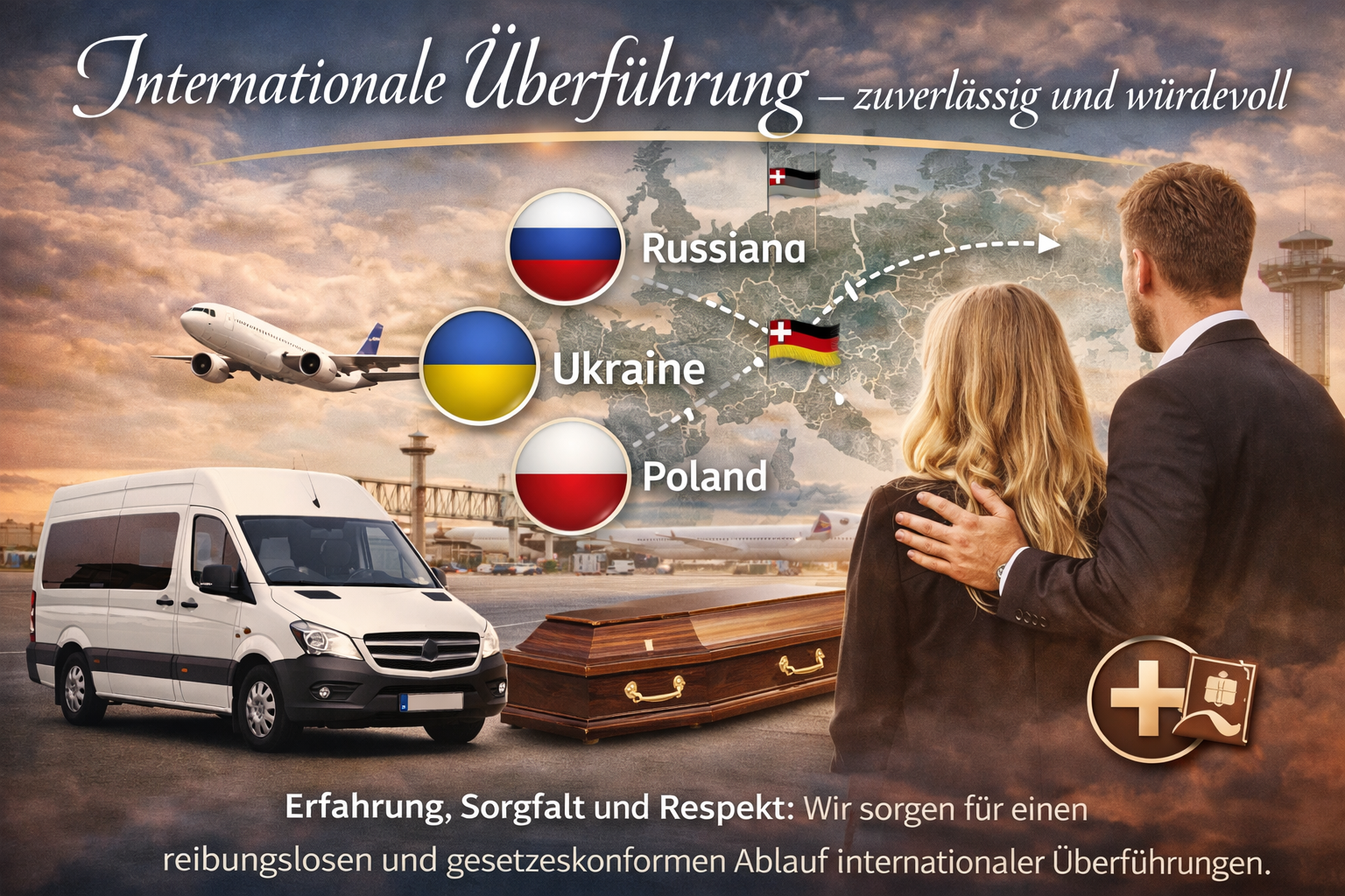 Internationale Überführung von Verstorbenen per Land- oder Lufttransport
